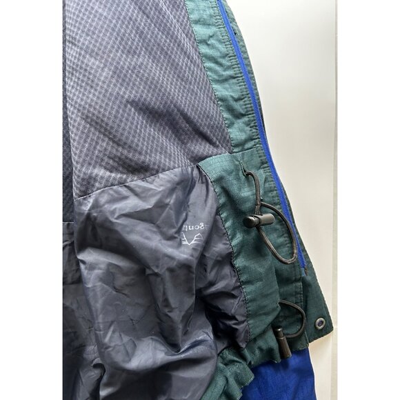 Patagonia Vtg Women’s Blue Ripstop Hooded Jacket Fleece Lined Outdoor Coat Sz SM - Picture 12 of 12